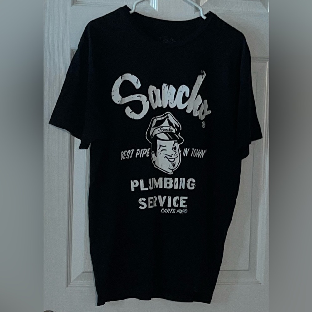 Cartel Ink Sancho Plumbing Service Shirt Mens Large Best Pipe In Town Funny